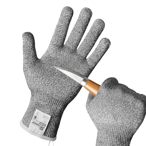 Schwer 2 Pairs ANSI A6 Cut Resistant Gloves, Food Grade Cutting Gloves for Kitchen Food Prep, Mandoline Gloves for Meat Cutting, Oyster Shucking, Knife Proof, Wood Carving, CR1401, XL - size: X-Large