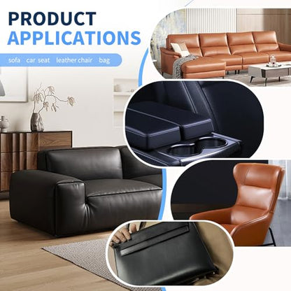 Kangshoon Leather Repair Patches, Self-Adhesive Leather Repair Tape, Stretch Vinyl Repair Kit for Couch Furniture Sofas Car Seats (Light Brown, 3.5X79 Inch) - color: Light Brown, size: 3.5X79 Inch