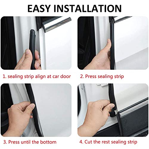 Automotive Weather Stripping Door Seal, 33 FT Car Door Rubber Seal Strip Trim Seal Gasket with Side Bulb for Cars Trucks Boats RVs and Home Applications - size: 33Ft