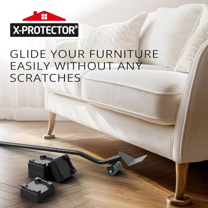 X-Protector Furniture Lifter Tool - Premium Furniture Jack Lifting Tool to Lift Furniture Easily - Appliance Lifter with 4.3" Adjustable Height - Ideal Jack to Lift Furniture Easily with No Effort