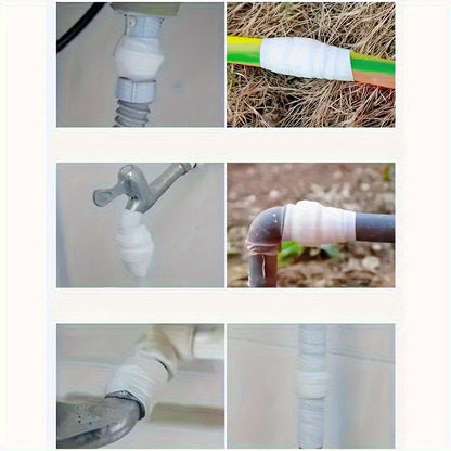 1 Roll Self-Fusing Silicone Tape - Instant Leak Repair, Heavy-Duty Waterproof Sealant for PVC/Glass/Metal/Stone, High-Temp Resistant (Tool/Glue-Free)