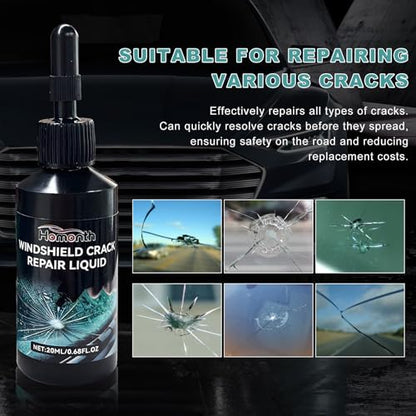 4PCS Windshield Crack Repair Kit, Quick Car Window Cracks Gone Glass Scratch Repair Liquid, Long-Lasting Windscreen Filler Tool Resin Fluid for Cracks Chips Star-Shaped Damage - color: 4pcs