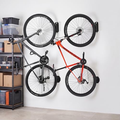 QAQ Swivel Bike Wall Mount, Vertical Bike Rack Garage Holds Up To 66lbs, Bike Hooks For Garage Space-Saving, Easy To Install -1 PACK