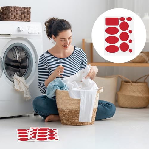 Down Jacket Patches Nylon Repair Tape Self-Adhesive Repair Patch | Pre-Cut, Waterproof Tear-Resistant Rip-Stop Nylon Fabric Patches to Fix Holes in Clothing, Sleeping Bags - color: Red