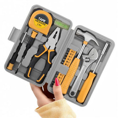 20 Pcs Basic Tool Kit, Compact Home Tool Set with Mini Tool Box, Ideal for Household Repairs, Office Maintenance, Simple DIY, General Tools User-friendly for Beginners and Women