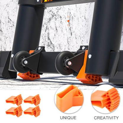 4pcs Ladder Foot Mats Non-Slip Rubber Covers Anti-Skid Ladder Feet Pads for Stability and Protection Heavy-Duty Set for Indoor and Outdoor Use