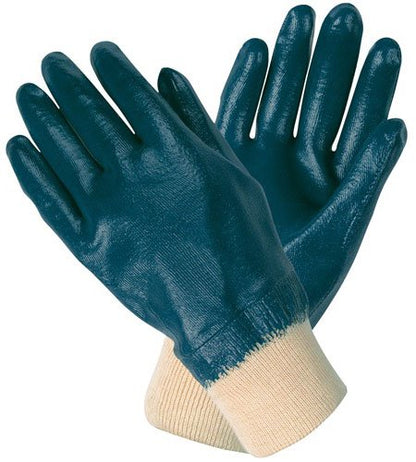 MCR Safety 97980M Predator Economy Palm Coated Gloves with Interlock Lined and Knitted Wrist, Blue/White, Small, 1-Pair