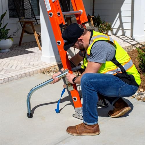 Tie Down Engineering Ladder Safety Legs | Adjustable Ladder Stabilizer Feet |Removable Legs with Strap & Hardware |Stability on Uneven Ground | 11 lb | Pack of 1 (2 Legs + Hardware)