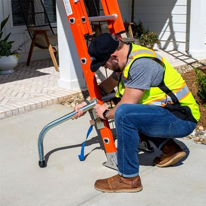 Tie Down Engineering Ladder Safety Legs | Adjustable Ladder Stabilizer Feet |Removable Legs with Strap & Hardware |Stability on Uneven Ground | 11 lb | Pack of 1 (2 Legs + Hardware)
