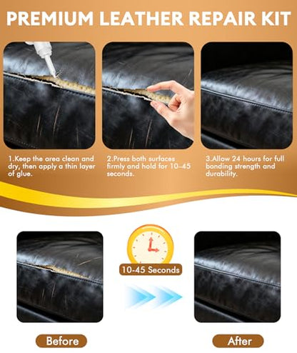Leather Glue, 35g Heavy Duty Super Strong Clear Glue, Waterproof Flexible Adhesive for Leather Bonding, Repair, Shoes, Bags, Sofas, Belts, Crafts, DIY Kits - style: Leather Glue