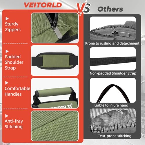 Tool Roll Up Bag, Gifts for Him Men Dad Husband Boyfriend Fathers Day, 1680D Portable Tool Storage for Men, Heavy Duty Tool Organizer with Detachable Pouches&Wrench Roll for Mechanic - style: Roll-1680D-Green