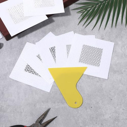11 Pack Wall Repair Patch Kit, 2 Inch Wall Patch Repair with Scraper Self-Adhesive Drywall Repairs Patch Aluminum Mesh Repairs Patches Walls Hole Repairing Patches for Damaged Walls Ceilings Repairing
