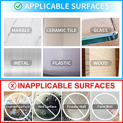 80PCS Heavy Duty Double Sided Adhesive Mounting Square Tape, Waterproof Strong Clear No Residue Removable Tape for Hanging, Wall Mounting, Home Decor & Shower - size: 80Pcs