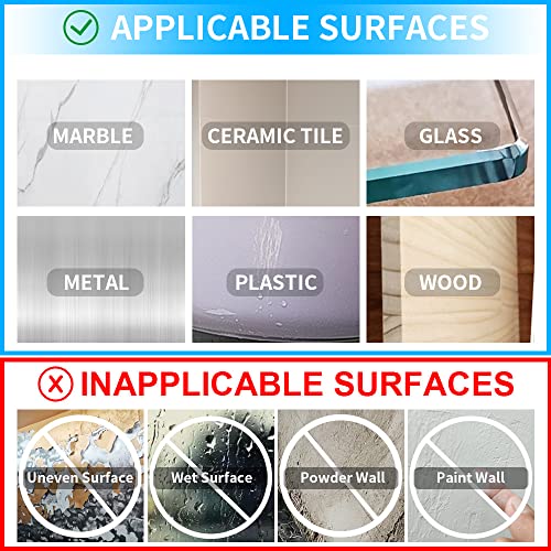 50PCS Heavy Duty Double Sided Adhesive Mounting Square Tape, Waterproof Strong Clear No Residue Removable Tape for Hanging, Wall Mounting, Home Decor & Shower - size: 50Pcs