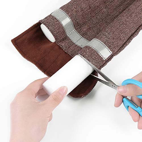 VISEMAN 36 Inch Under Door Stopper-Door Noise Blocker, Double Sided Door Stopper, Machine-Washable - color: Nylon-cotton Coffee