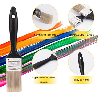 30 Pack 1.5 Inch Paint Brushes - A Professional Range of Wall Paint Brushes, Deck Paint Brush, and Chip Brushes - Perfect DIY Painting Tools for Your Home or Business KUKLIPJIM - size: 30 Pack 1.5 Inch
