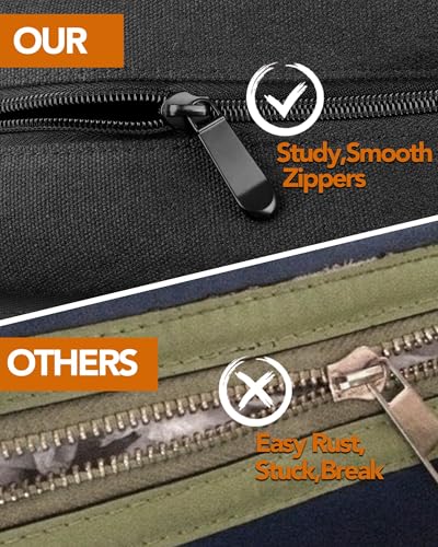 Roll Up Tool Bag, 16OZ Canvas Wrench Roll Up Pouch Multi-Purpose Tool Roll Organize, 5 Zippered Tool Pockets (Black) - color: Black, size: 5 Zipper Pockets
