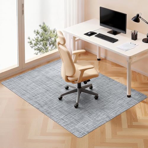 Office Chair Mat,36"x55" Anti-Slip Waterproof Hardwood Floor Chair Mat,Heavy Duty Floor Protector Rolling Chairs for Home Office(Grey) - color: Grey Pvc, size: 36"x55"
