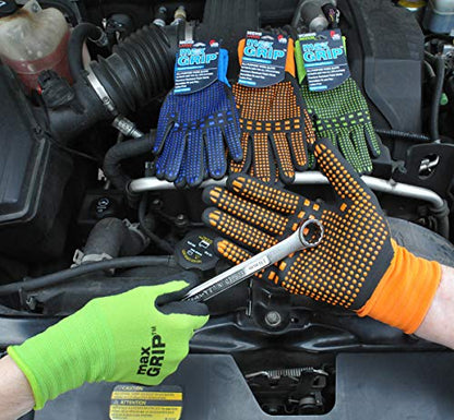 Midwest Gloves & Gear 93-L-AZ-12 Max Grip, Single Pair, Ladies Green - size: 2 Count (Pack of 1)