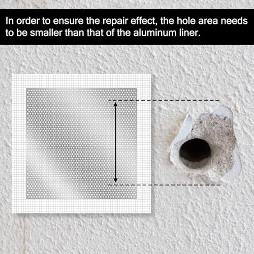 8 × 8 inch Drywall Repair Patch, 3 Pack Drywall Repair Kit Large Hole Patch-Repair for Drywalls Heavy Duty Self-Adhesive Mesh Drywalls Patch Kit, Dry Wall Hole Repair-Patch for Drywall-Plaster Wall