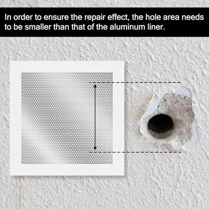 8 × 8 inch Drywall Repair Patch, 3 Pack Drywall Repair Kit Large Hole Patch-Repair for Drywalls Heavy Duty Self-Adhesive Mesh Drywalls Patch Kit, Dry Wall Hole Repair-Patch for Drywall-Plaster Wall
