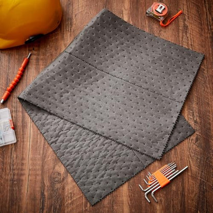 SmoothNovelty 30" W x 150' l Oil Absorbent Mat Roll Oil Pads Absorbs up to 40.2 Gallons Heavyweight Mat Roll for Protecting Home Garage Basement(Gray) - color: Grey
