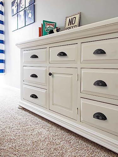 Black Cabinet Cup Pulls 3" Hole Center 10 Pack Matte Drawer Pulls Kitchen Hardware Cabinet Handles Dresser Handles Knobs - color: Black, size: 3"(76mm) Hole Center