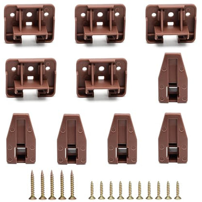 Surf turtle 5 Pack Drawer Slides and Guides,Plastic Drawer Replacement Part for Center Mount Drawer Slides Track Guide Glide for Kenlin for Rite-Trak 1 Drawer Systems - style: 5 Pack/Classic