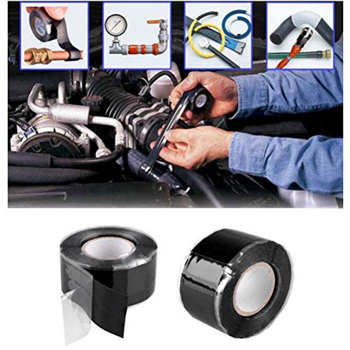 2.5cm x Rubber Sealant Tape, Super Strong Adhesive for Leak Repair, with Self Welding for Pool Spa Hose Pipe Sink (A)