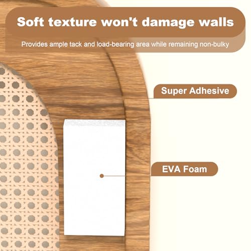 Headboard Bumpers for Wall, 25Pcs EVA Foamadhesive Felt Strips, Bed Furniture Wall Protectors, 10Pcs (15mm Thick)+15Pcs (5mm Thick) Couch Wall Protector, White Headboard Stoppers Wall Protector. - size: white