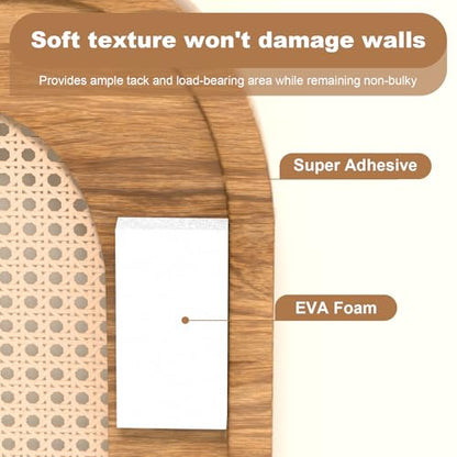 Headboard Bumpers for Wall, 25Pcs EVA Foamadhesive Felt Strips, Bed Furniture Wall Protectors, 10Pcs (15mm Thick)+15Pcs (5mm Thick) Couch Wall Protector, White Headboard Stoppers Wall Protector. - size: white