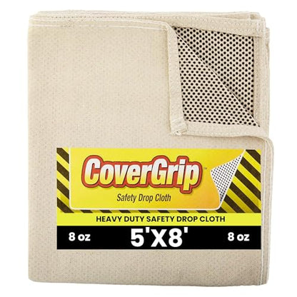 8 oz Canvas Safety Drop Cloth, 5' x 8' - size: 5X8, style: 8 oz