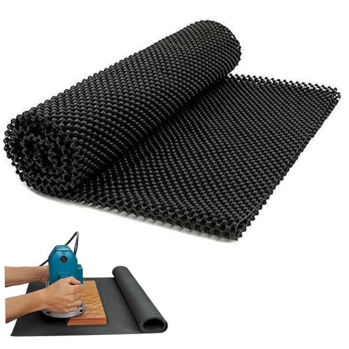 24×48 Inch Black Non-Slip Workbench Mat, Anti-Slip Pad & Drawer Shelf Liner for Toolbox, Cabinet, Router Table, Sander Station & Garage Workbench