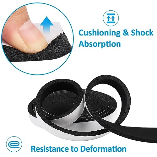DGSL Foam Insulation Tape, 1/2In x 1/4In x 33Ft Weather Stripping Door Seal Strip for Doors and Windows,Sliding Door,Sound Proof Soundproofing Door Seal,Weatherstrip,Air Conditioning Seal Strip - size: 1/2In x 1/4In x 33Ft