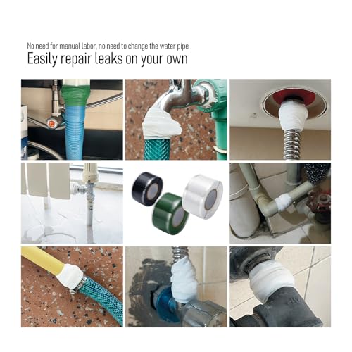 Waterproof Transparent Silicone Repair Tape,Self-Fusing Sealant for Leaky & Damaged Pipes, Easy to Apply with Adhesive (0.98 * 59 inches/White) - color: 0.98*59 inches/White