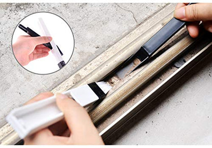 10 Pack Pumice Stone Scouring Sticks with 2 Universal Handles, Grey Pumice Stone Cleaner for Cleaning Toilets, Bathrooms, Kitchens, Spas and Pools, Plus 1 Dual-Use 2-in-1 Dustpan Brush (11-in-1) - color: 11-in-1