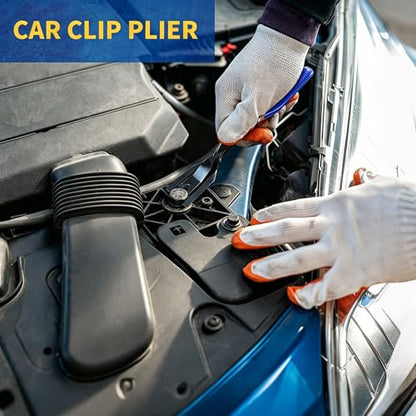 Clip Pliers Trim Upholstery Tools - 3 Pack Car Removal Tool Set to Remove Rivets Fasteners Push Pins, Clips Puller Kit for Door Dash Dashboard Panel Body Repair Tools - color: blue