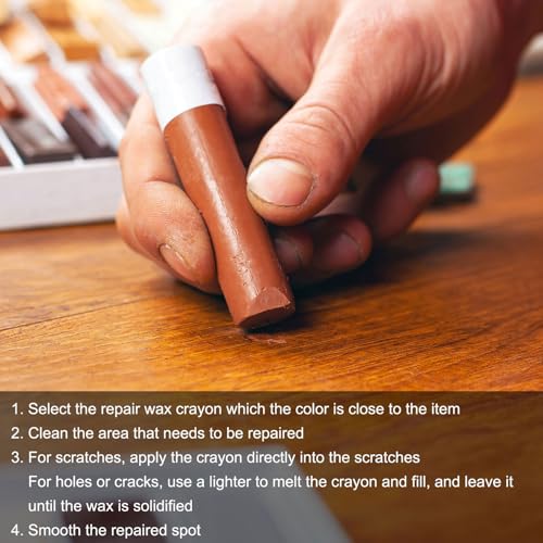 uxcell Furniture Repair Crayons, 3Pcs - Wood Wax Filler Stick, Furniture Markers Touch Up - for Scratches Holes Tables Desks Wooden Floors Cover Ups, Grey
