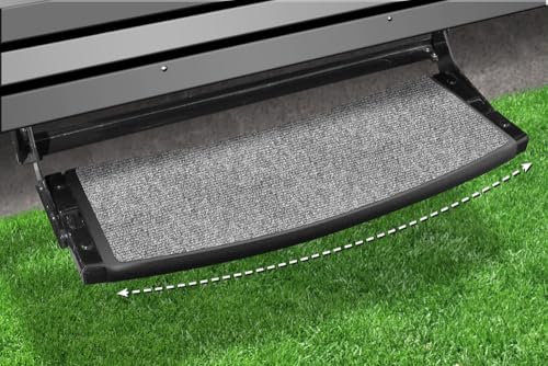 Prest-O-Fit 2-0373 Outrigger Radius RV Step Rug Castle Gray 22 In. Wide - color: Castle Gray