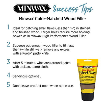 Minwax Color-Matched Wood Filler, Golden Oak, 6 oz