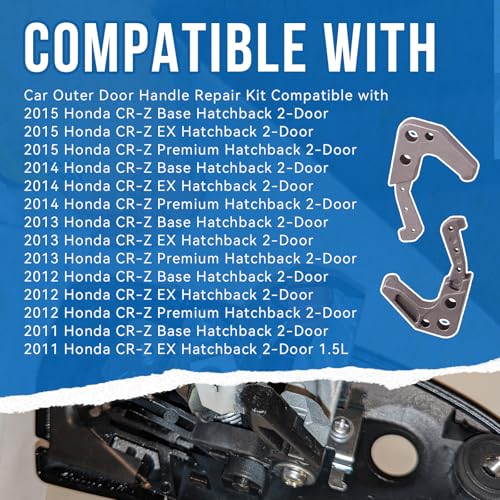 Door Handle Right Left Repair Kit Compatible with 2011 2012 2013 2014 2015 Honda CRZ CR-Z