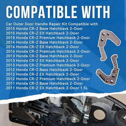 Door Handle Right Left Repair Kit Compatible with 2011 2012 2013 2014 2015 Honda CRZ CR-Z