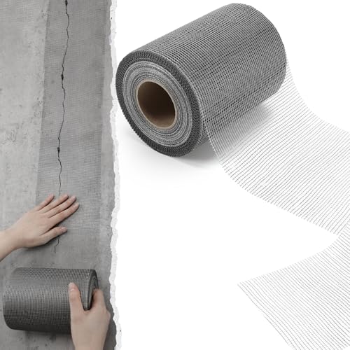 150 ft x 6 Inch Cement Board Joint Tape Self Adhesive Durable Gray Fiberglass Mesh Drywall Mesh Repair Tape for Cement Board Joints Repairing, Sealing and Strengthening - size: 150 ft X 6 Inch