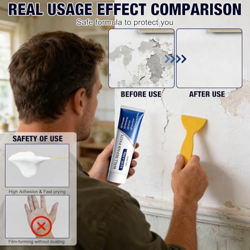 2Pcs Drywall Repair Kit,Quick Drying Wall Mending Agent, Wall Repair Paste Tube - Wall Repair Paste,for Holes & Cracks, Multi-Functional Drywall Patch Paste Repair Kit for DIY Home Fix