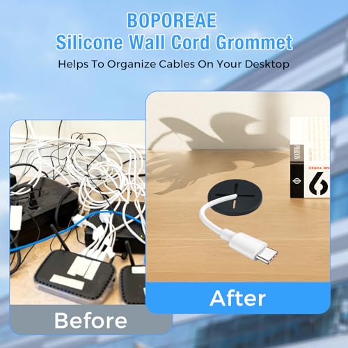 Desk Grommet, 1 in 25 mm Silicone Rubber Grommets, Black Desk Hole Cover for Cables, Flexible Wall Cord Pass Through Grommet for Office Table Computer Home Furniture Wire Organizer-15 Pcs - size: 1"(25 mm)-15Pcs, style: Black