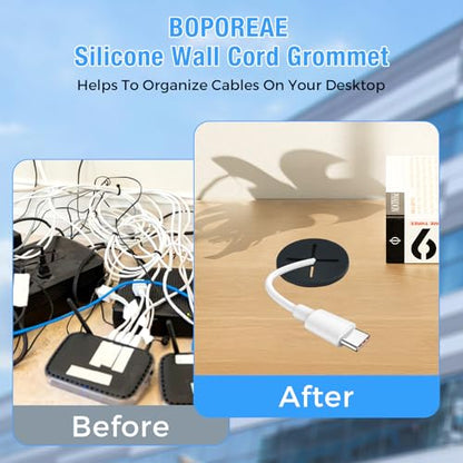 Desk Grommet, 1 in 25 mm Silicone Rubber Grommets, White Desk Hole Cover for Cables, Flexible Wall Cord Pass Through Grommet for Office Table Computer Home Furniture Wire Organizer-15 Pcs - size: 1"(25 mm)-15Pcs, style: White