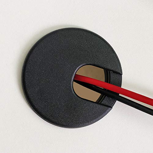 TTSAM Desk Grommet Desk Hole Covers 2 Inch Black Plastic Grommets Table Grommet Cap，Used for Wire and Cable Finishing on Office Computer Desk (Pack of 10) - color: Black, size: 50 mm/ 2 Inch Mounting Hole Diameter