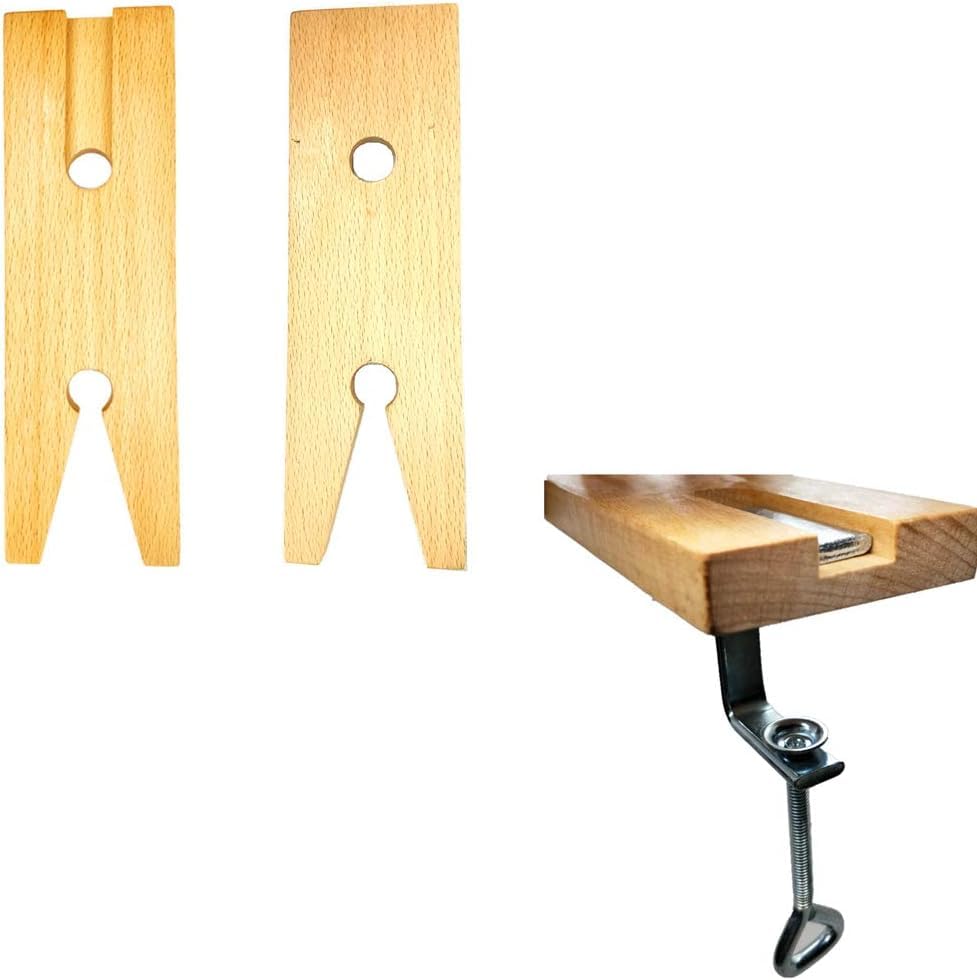Wooden Bench Pin with V-Slot and C-Clamp Holder for Workbench Jewelry Making, Sawing, Filing, Drilling and Polishing Tool
