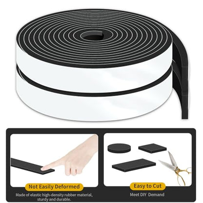 Weather Stripping Door Seal,Weather Stripping,Soundproof,Cold Insulation,High Density CR Foam Insulation Tape for Door, Front Door Frame, Windows,Sliding Door (Black, 1 in x 1/4 in x 26Ft) - size: 1 In x 1/4 In x 26Ft