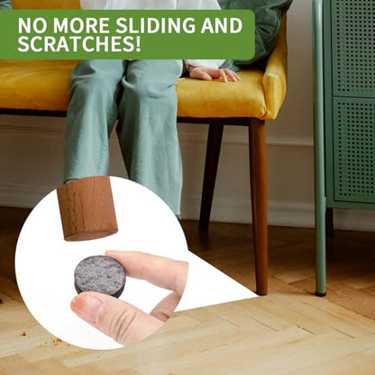 Non Slip Furniture Pads 36 PCS 1'' Round - Anti Slip Furniture Pads - Self Adhesive Rubber Feet Furniture Feet - Chair Leg Floor Protectors - Keep Furniture in Place - size: Round 1 inch 36PACK